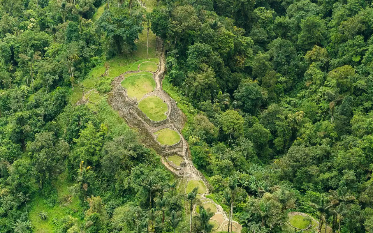 Panoramic view of the Lost City terraces